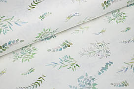 Ранфорс 240 см Дрібні евкаліптові гілочки digital