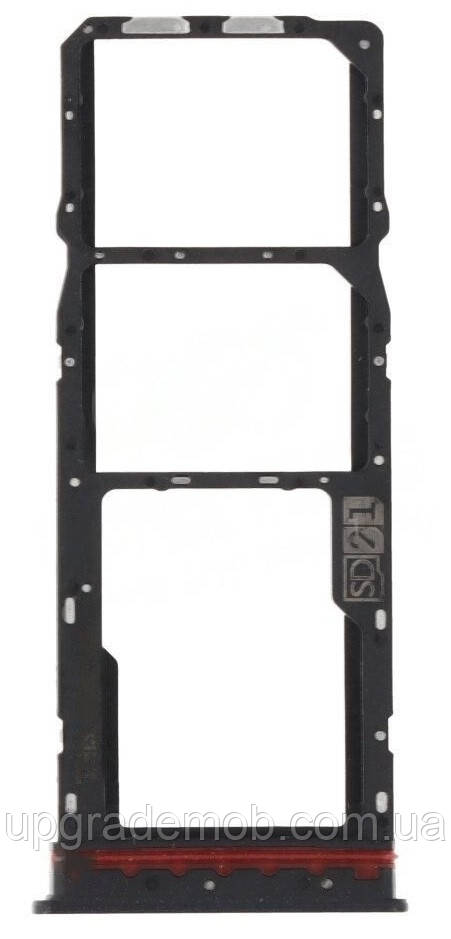 Тримач Sim-карти та карти пам'яті Motorola XT2345 Moto E13 чорний Cosmic Black на дві Sim-карти, фото 1