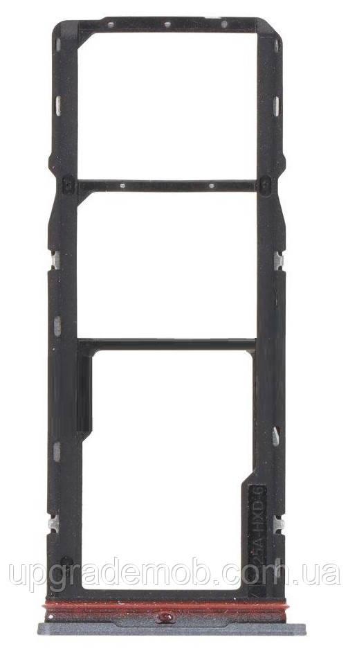 Тримач Sim-карти та карти пам'яті Motorola XT2423 Moto G24 сірий Matte Charcoal на дві Sim-карти, фото 1