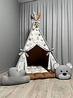 Вігвам Ведмежата на кулях 7 БОНБОН Повний комплект, вігвам для дітей, вігвам для хлопчика, вігвам для дівчинки, дитяча палатка