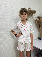 Дитяча піжама муслін з сердечком