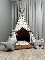 Вігвам Ведмежата на кулях 11 БОНБОН Повний комплект, вігвам для дітей, вігвам для хлопчика, вігвам для дівчинки, дитяча палатка