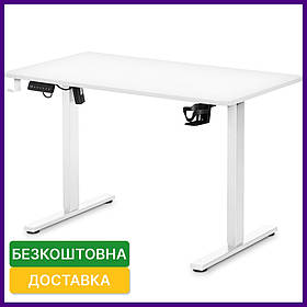 Письмовий стіл для ноутбука з електрорегулюванням Mealux PowerDesk Lite White