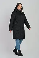 Стильна жіноча подовжена демі куртка, великі розміри