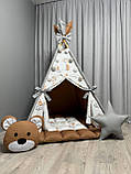 Вігвам Ведмежата на кулях 12 БОНБОН Повний комплект, вігвам для дітей, вігвам для хлопчика, вігвам для дівчинки, дитяча палатка, фото 2