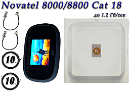 Повний комплект 4G/LTE/3G Wi-Fi Роутер Novatel Verizon MiFi 8000 LTE Cat 18 до 1.2 Гб/с + MiMo антеною 2×17dbi
