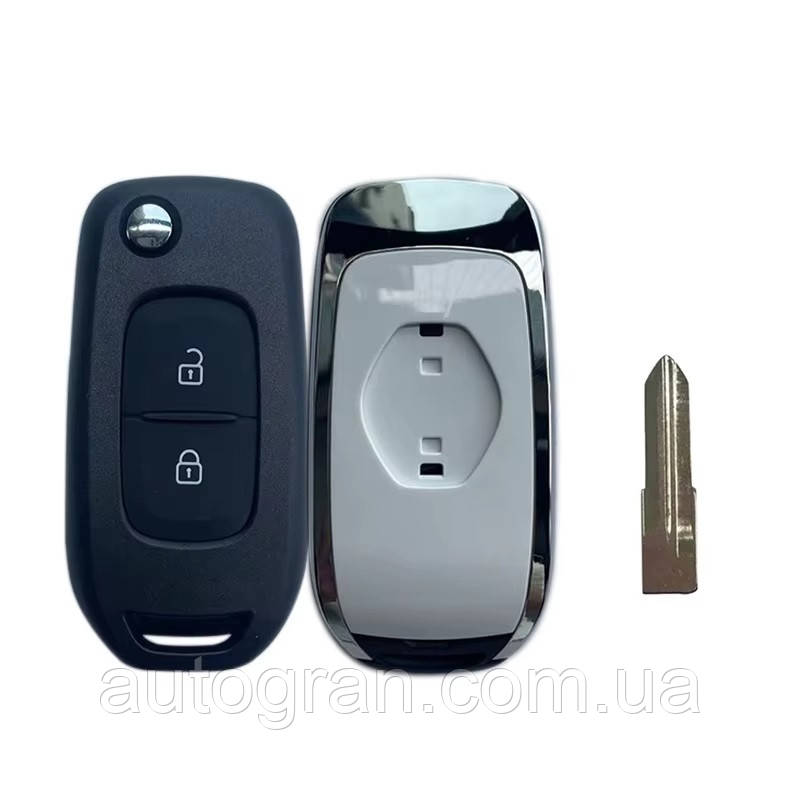 Ключ викидний Renault 3 новий тип 2 кнопки vac102, фото 1
