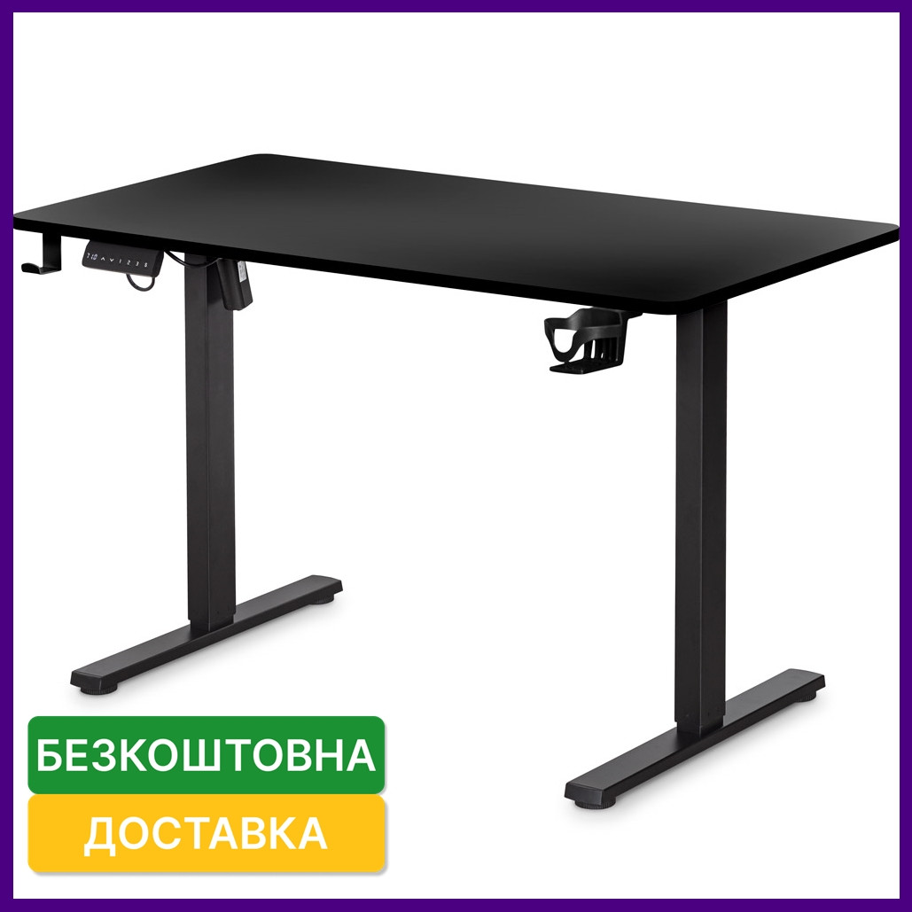 Письмовий стіл для ноутбука з електрорегулюванням висоти Mealux PowerDesk Lite Black
