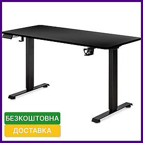 Комп'ютерний стіл регульований по висоті для роботи стоячи Mealux PowerDesk Duo Black