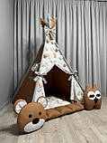 Вігвам для дітей Ведмежата на кулях 15 БОНБОН з Кошиком Повний комплект, вігвам для хлопчика, дитяча палатка, вігвам для дівчинки, фото 5