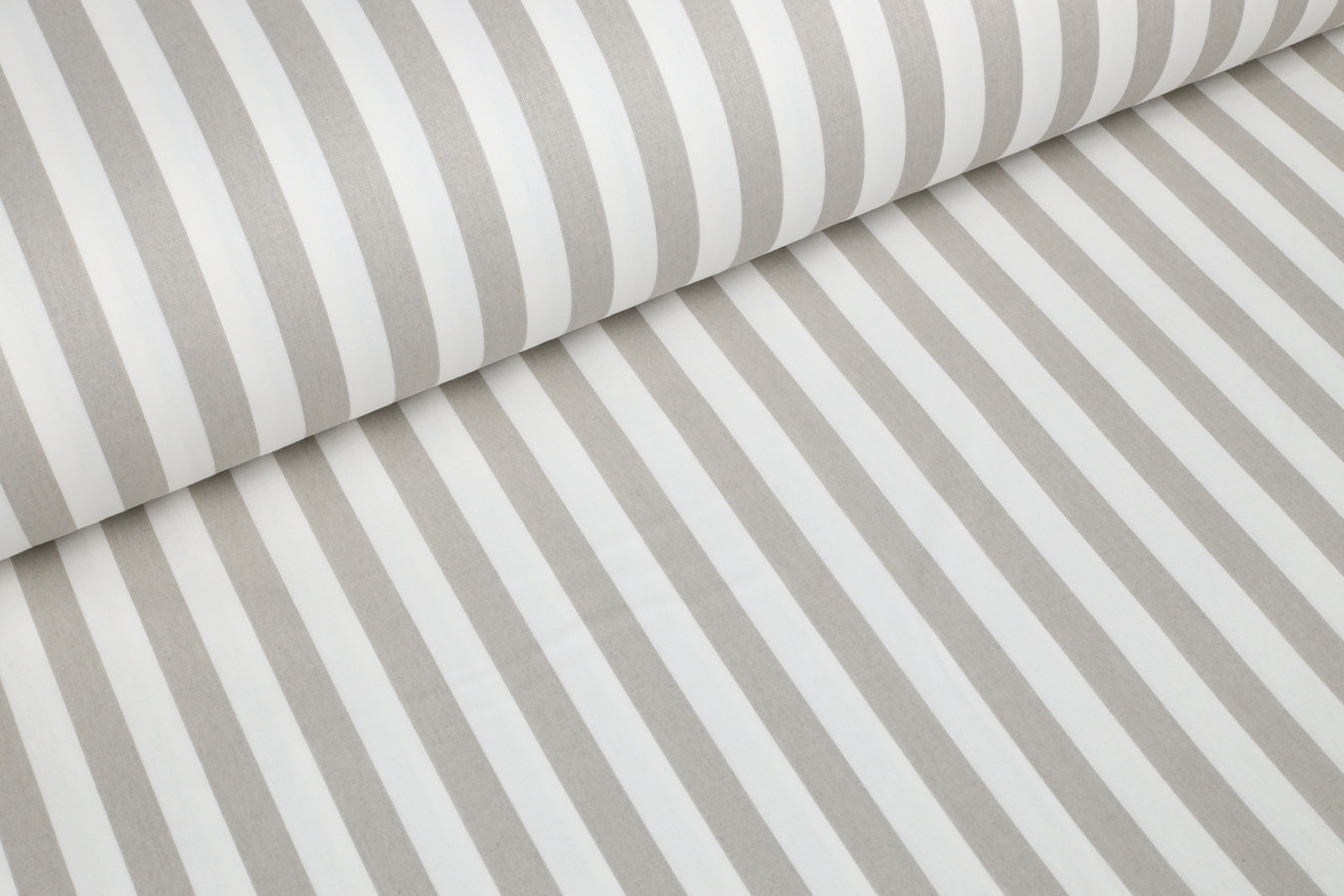 Ранфорс 240 см Смужки 13 мм СІРУВАТО-БЕЖЕВІ