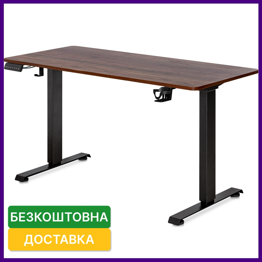 Письмовий стіл для ноутбука з електрорегулюванням висоти Mealux PowerDesk Duo Walnut