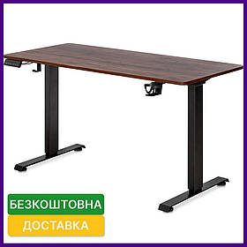 Письмовий стіл для ноутбука з електрорегулюванням висоти Mealux PowerDesk Duo Walnut