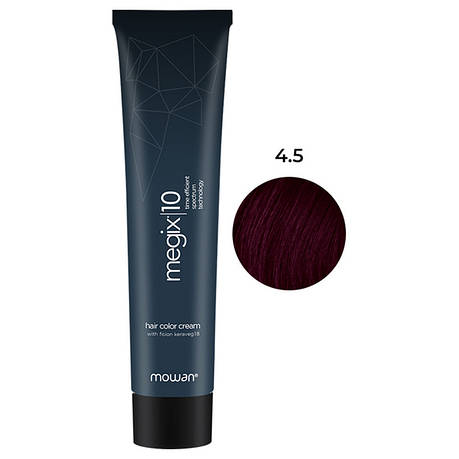 Фарба для волосся з низьким вмістом аміаку Megix10 Mowan 4.5 середній коричневий махагоні 100мл, фото 1