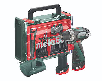 Акумуляторний дриль-шуруповерт PowerMaxx BS Basic Set  12V 2x2Ah LiPOWER; Зарядний пристрій LC 40; Пластиковий
