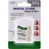 ТОП! Зубна нитка Melica Dental Floss Waxed & Mint 50 м (4770416002481) - (gHome)