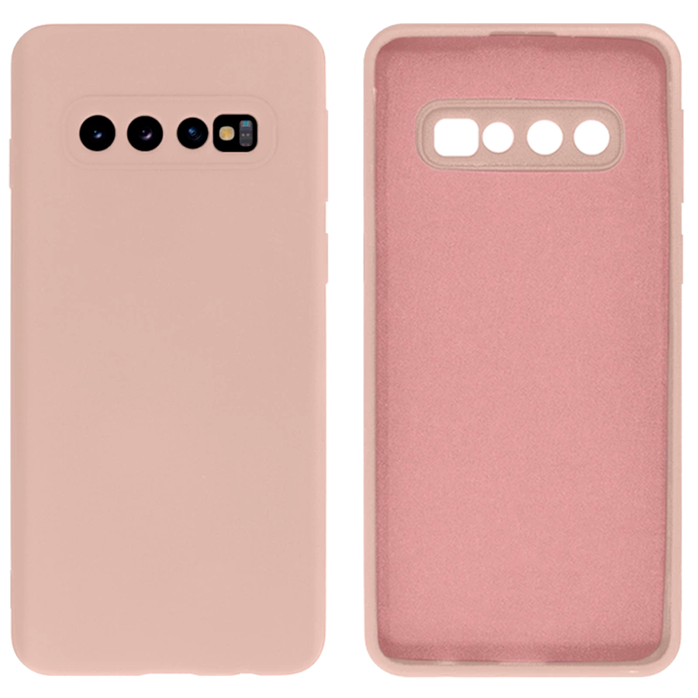 Чохол Silicone case Camera Protective для Samsung S10 Plus (18) пудра Pink Sand