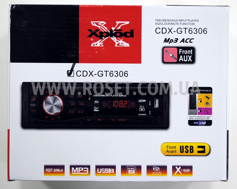Автомагнітола - Xplod CDX-GT6306 (SD+USB+AUX)