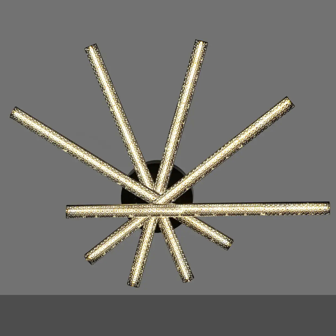 Led люстра з кристалами промені SVET 120W до 20 м² колір Чорний SY-16088/5A2 BK, фото 1