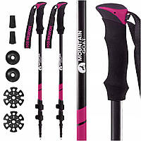 Трекінгові палиці Mountain Goat Peak+ 65-135 см Black/Pink (P-5905973404648)