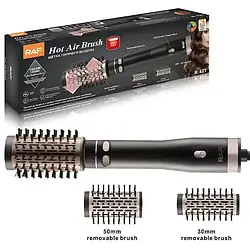 Фен-стайлер для сушіння волосся з обертанням RAF R.421 1000 Вт чорний Фен-щітка