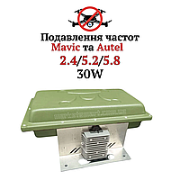 РЕБ система протидії скидам DJI Mavic та Autel (2.4/5.2/5.8 ГГц, 30 Вт) Автомобільний та окопний глушник БПЛА