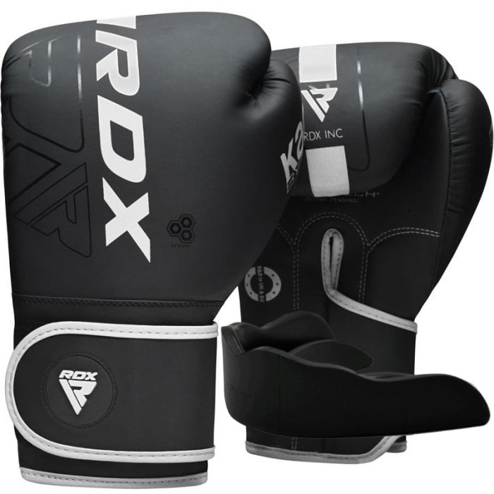 Боксерські рукавиці RDX F6 Kara Matte White 6 унцій (капа в комплекті)