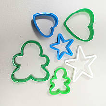 Вирубки для печива Чоловічок Серце Зірочка 6 штук