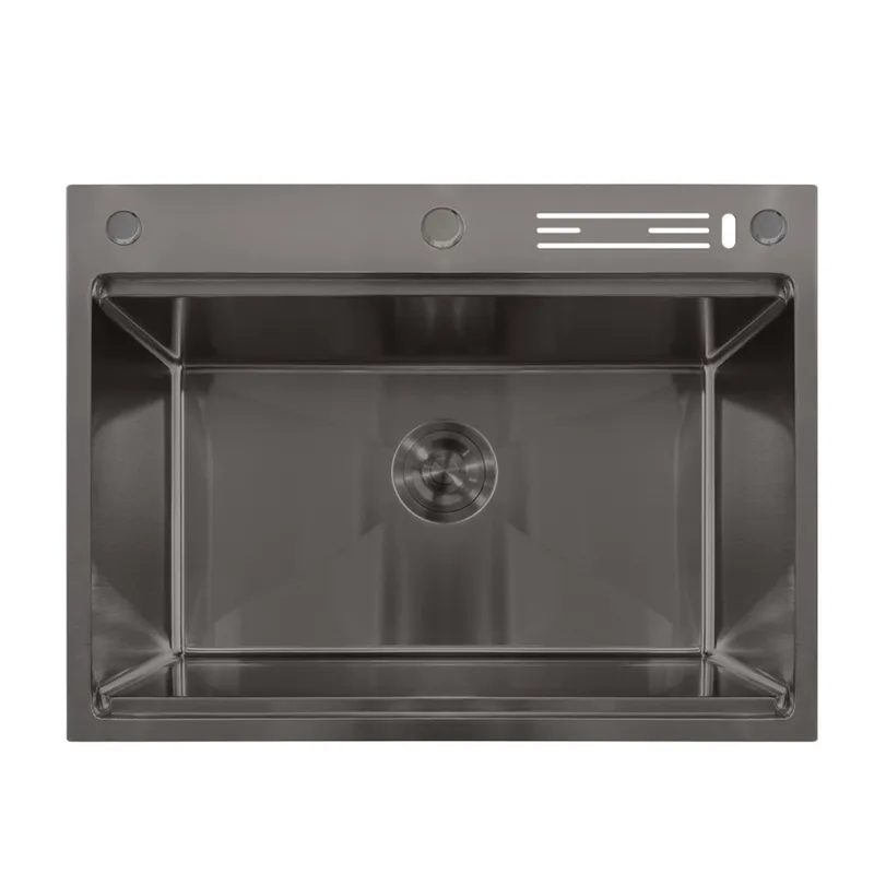 Мийка Mixxus MH7050-SK NANO-BLACK (3.0/0.8) з н. ст. зі сходинкою для сухоцвіту, з підст. під ножі (графіт), фото 1