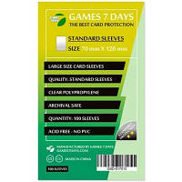 ТОП! Протектор для карт Games7Days 70 х 120 мм, Large, 100 шт (STANDART) (GSD-017012) - (gHome)