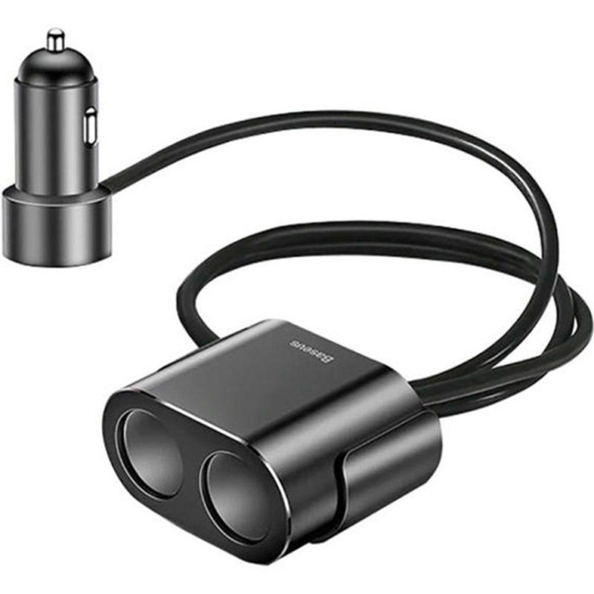 Автомобільний зарядний пристрій Baseus High Efficiency One to Two Cigarette Lighter Black new