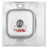 Майка кухонна Zerix Z6060L-06-160MD (micro decor) (ZS0585)
