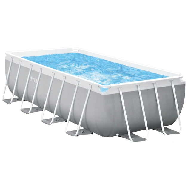 Басейн каркасний прямокутний Prism Frame Pool Intex 26788 (400 x 200 x 100 см) - сірий, фото 1