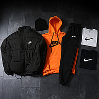 Теплий спортивний костюм чоловічий, Комплект 6в1 Найк, чоловічий комплект одягу