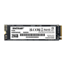 Накопичувач SSD M.2 Patriot P320 256GB NVMe 2280 Gen3.0 x4 3D TLC ly