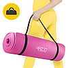 Килимок (мат) спортивний 4FIZJO NBR 180 x 60 x 1.5 см для йоги та фітнесу Pink (P-5905973405669), фото 8