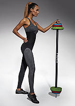 Жіночі спортивні легінси Bas Bleu Escape L Чорно-сірий (bb0009)