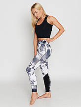 Жіночі спортивні легінси Bas Bleu Calypso L Чорно-білий (bb0027)