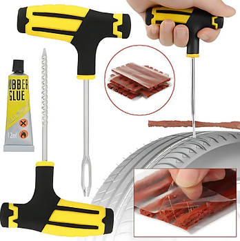 Набір для ремонту безкамерних шин CZK-8008 (ремкомплект із сирою гумою XL-319) Лучшая цена