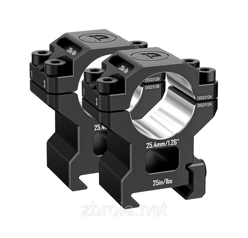 Кільця Discovery Scope Mount Rings 6061 Series (25.4 мм) Medium на Picatinny. ВН - 19.3 мм