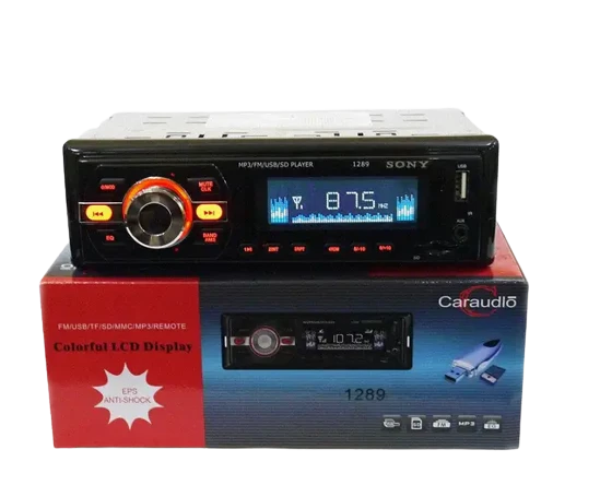 Автомагнітола 1289 1DIN USB 2.0 порт microSD слот чорний (LP-90999_462), фото 1