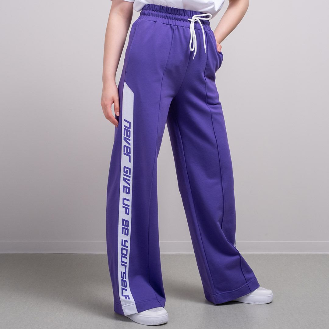 Штани 102468 L Fashion Чорний 102470_M, M, Фіолетовий