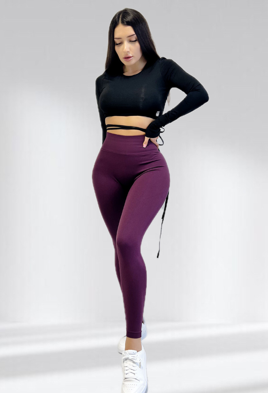 Костюм для фітнесу жіночий LILAFIT Чорний з бордовим M (LFS000061)