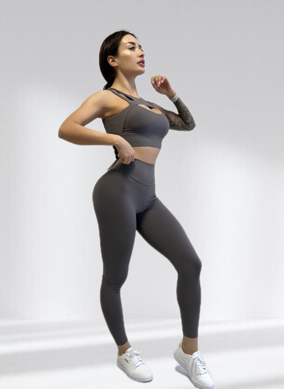 Костюм для фітнесу жіночий LILAFIT Сірий M (LFS000075)