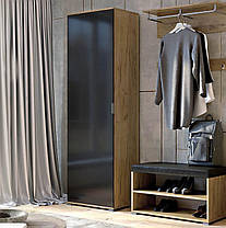 Шафа Місяць / Luna 1Д 1990х600х400мм лава мат / дуб крафт золотий Миро-Марк, фото 2