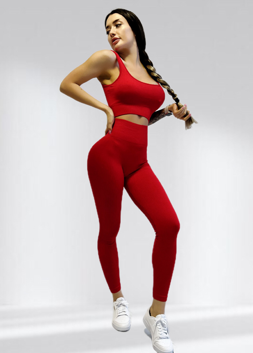 Костюм для фітнесу жіночий LILAFIT Червоний L (LFS000013)