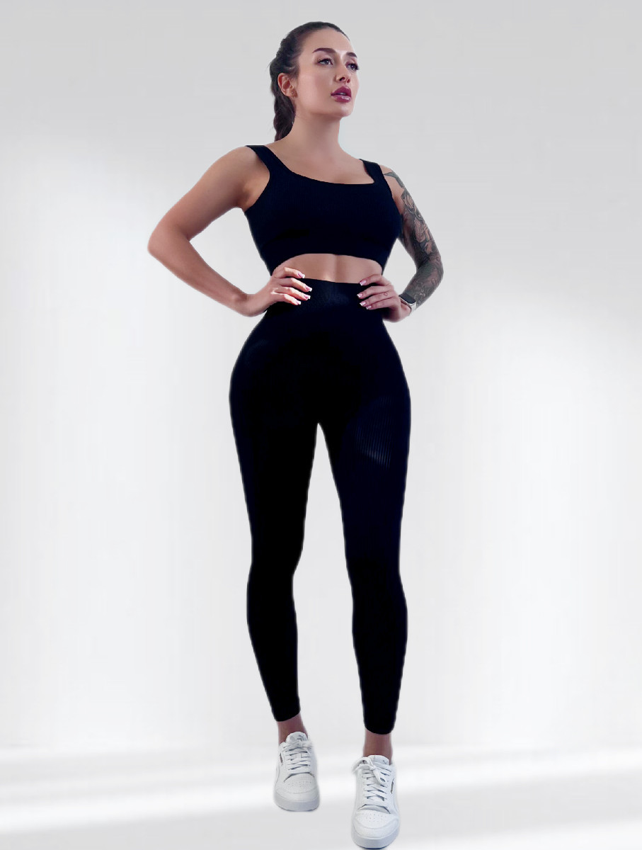 Костюм для фітнесу жіночий LILAFIT Чорний M (LFS000014)