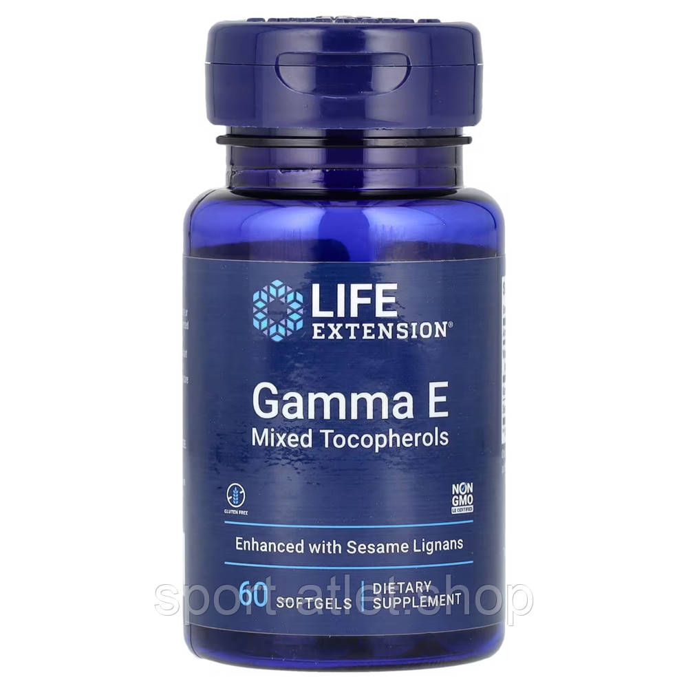 Вітаміни та мінерали Life Extension Gamma E Tocopherols, 60 капсул