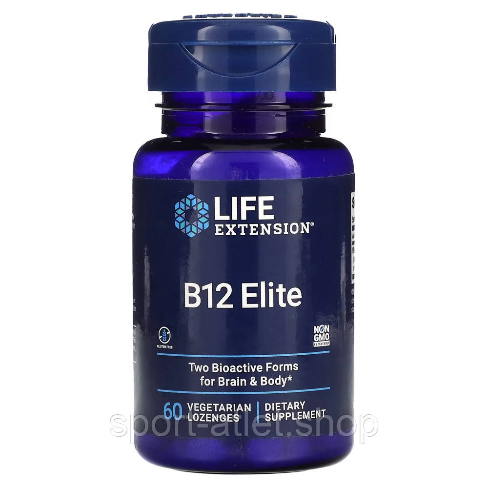 Вітаміни та мінерали Life Extension Vitamin B12 Elite, 60 пастилок