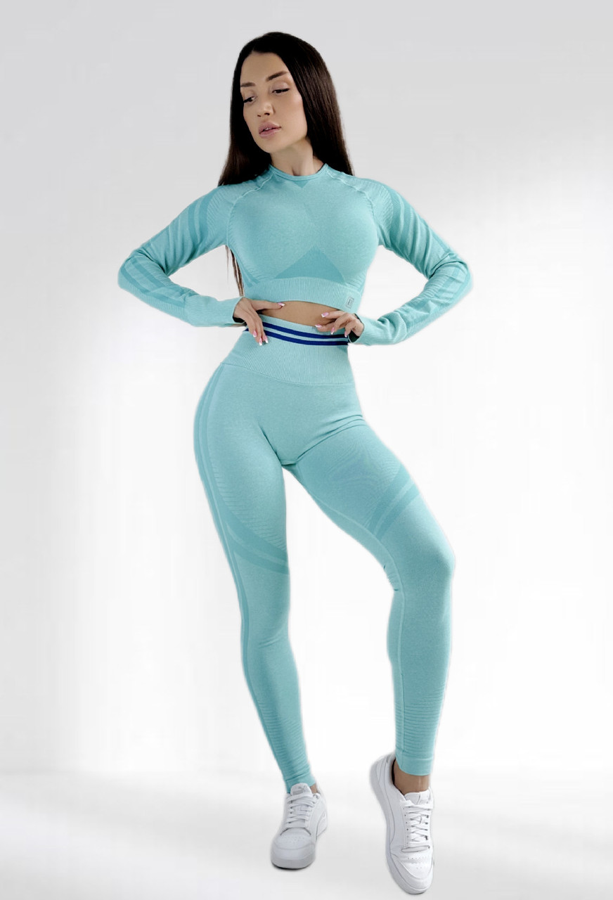 Костюм для фітнесу жіночий LILAFIT Бірюзовий M (LFS000103)